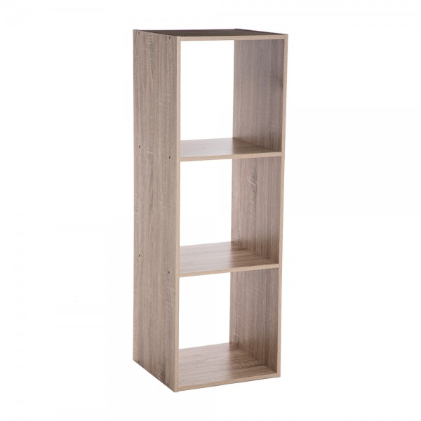 Estanteria madera para 3 cajas organizadoras 100,5 x 34,4 x 32 cm