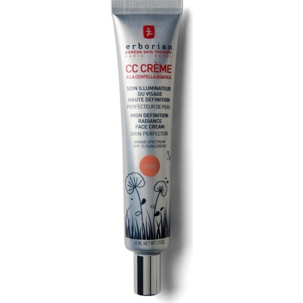Erborian Cc Cream a La Centella Asiática Tono Doré (Dorado) SPF 30 Iluminadora 40 ml