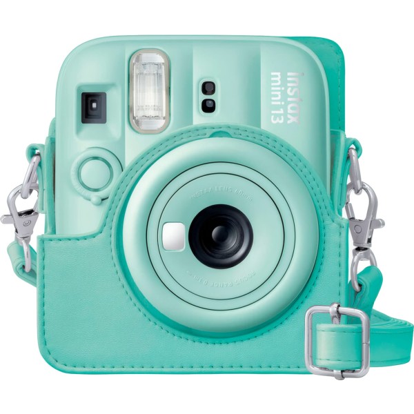 Fujifilm funda instax mini 13 lagoon green / funda de cámara con correa ajustable